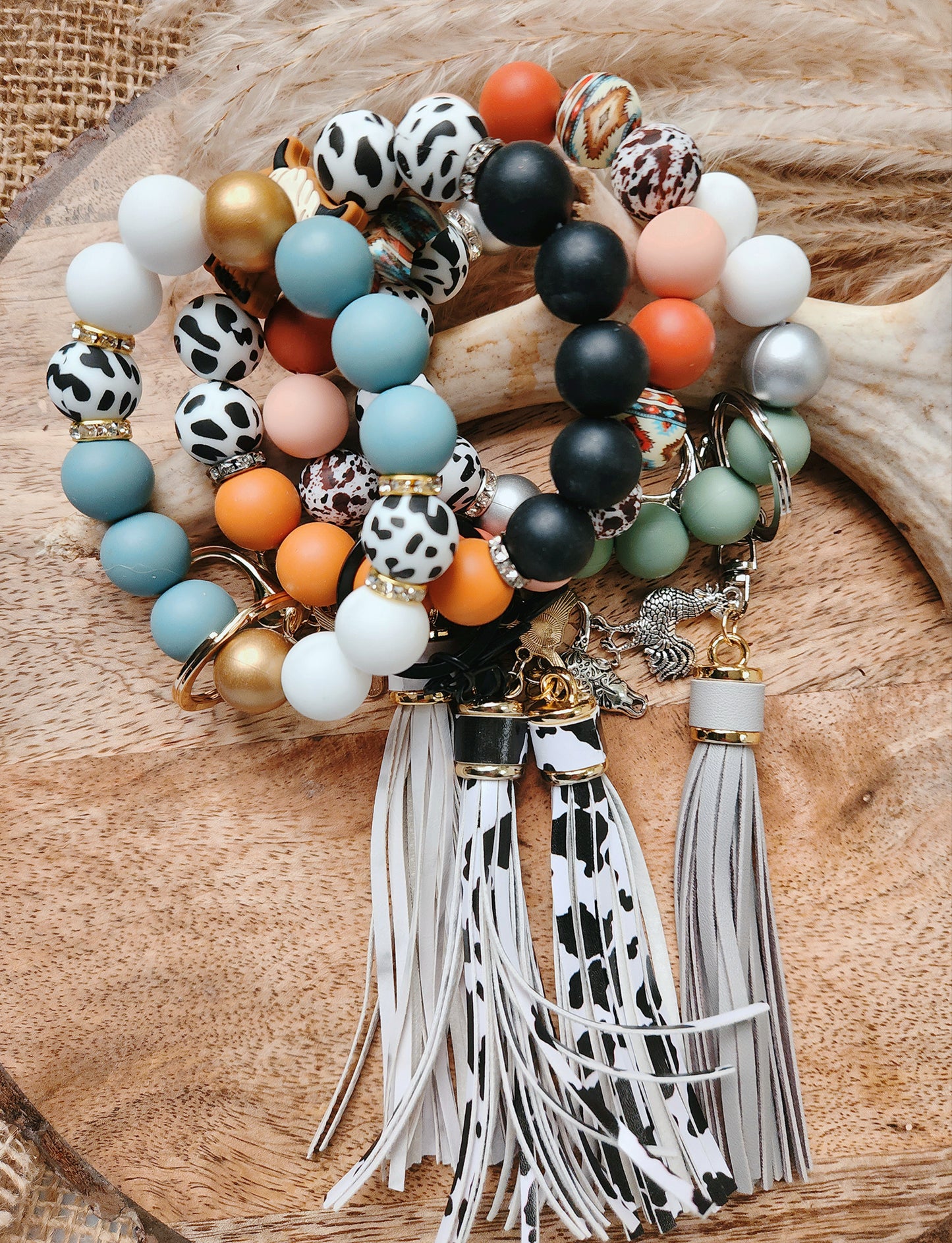 Variety Pack Beaded Wristlet Keychains