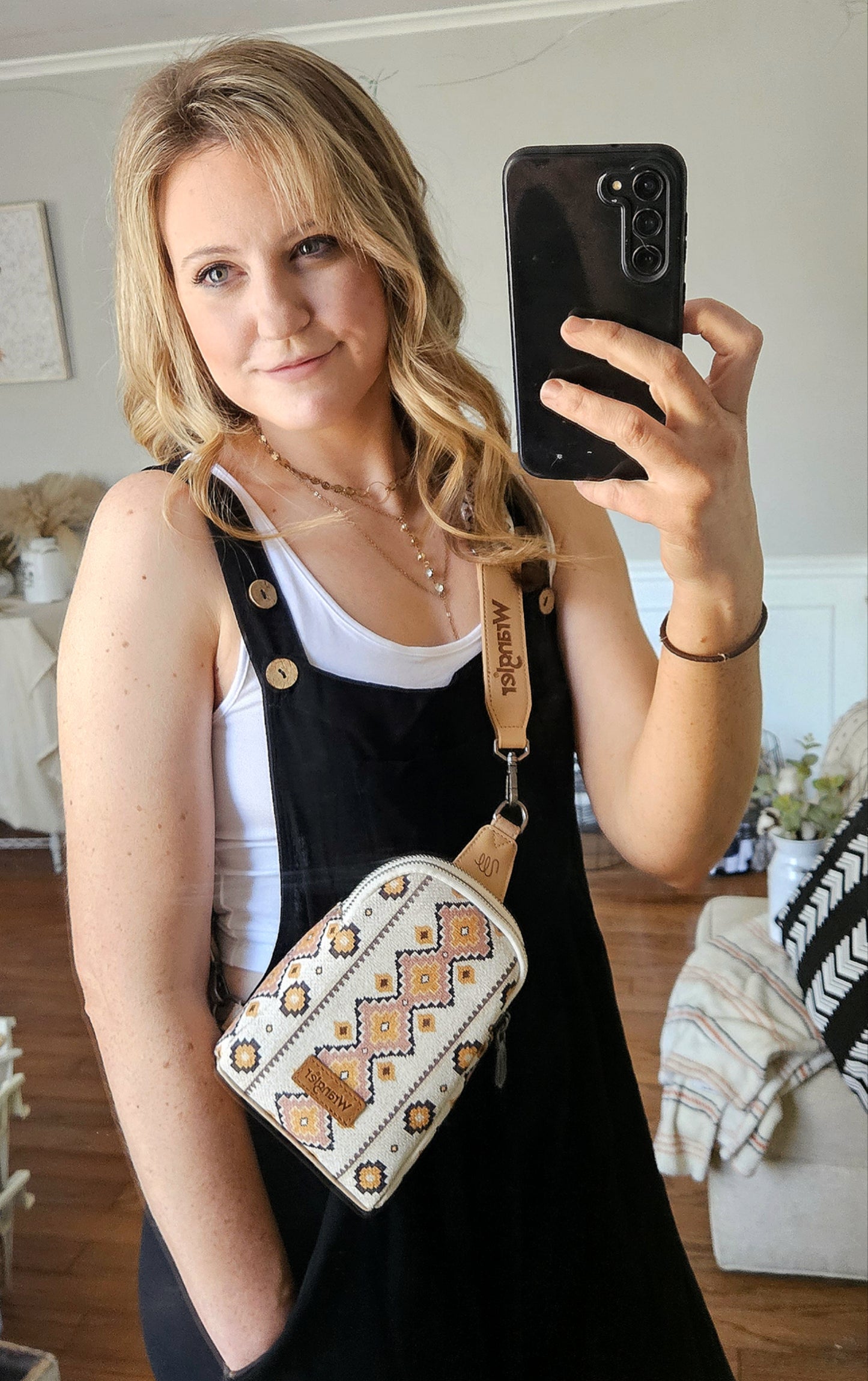 Wrangler Aztec Print Crossbody Chest Bag