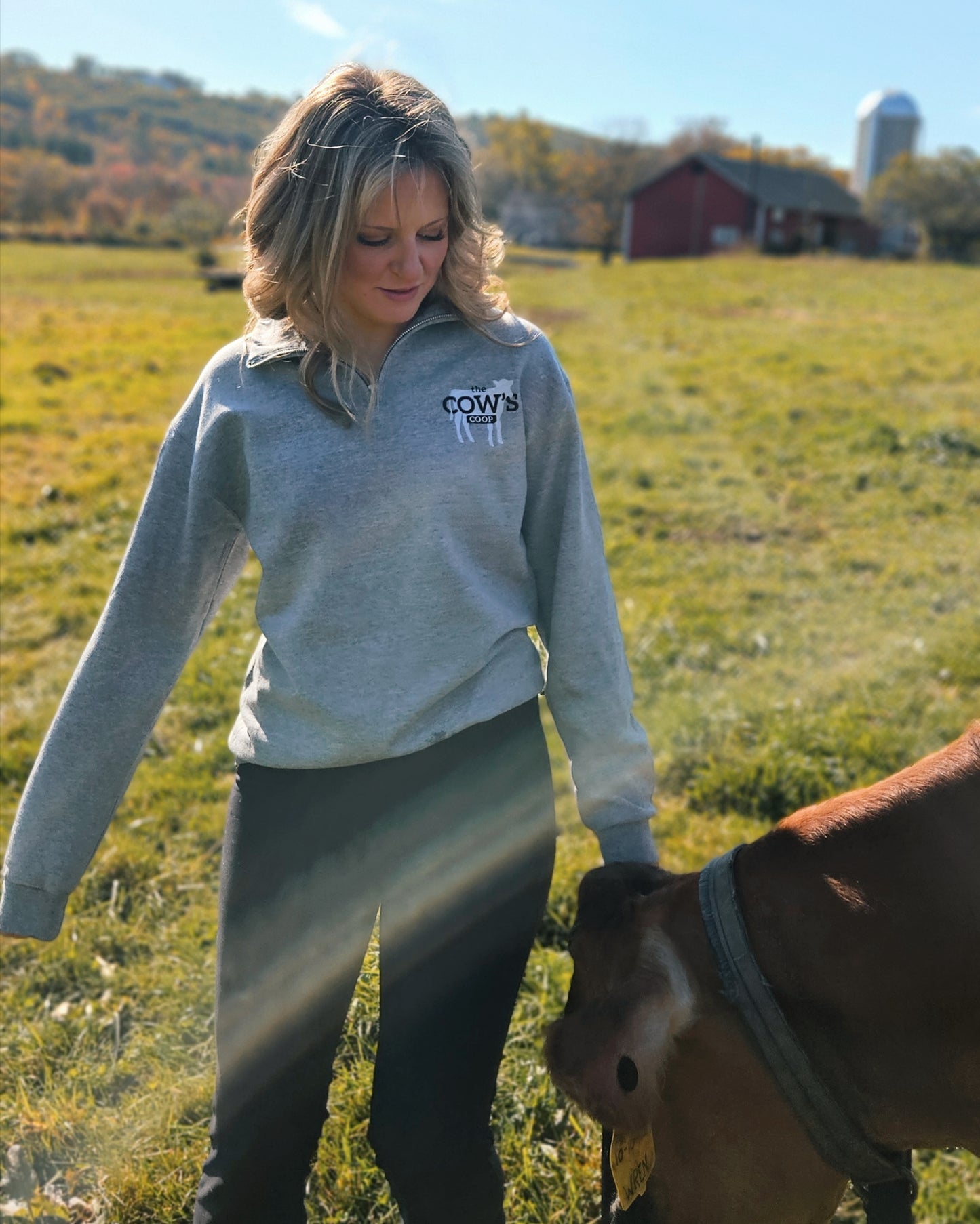 The Cow's Coop Quarter Zip Sweatshirt