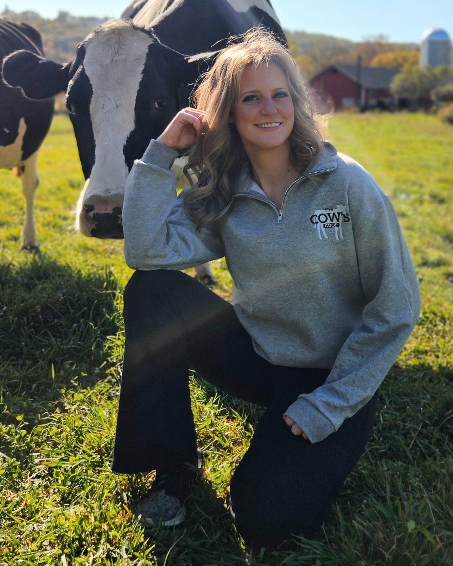 The Cow's Coop Quarter Zip Sweatshirt