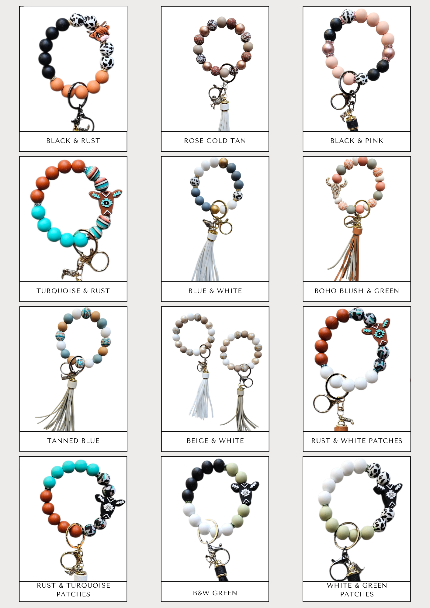 Beaded Wristlet Keychains
