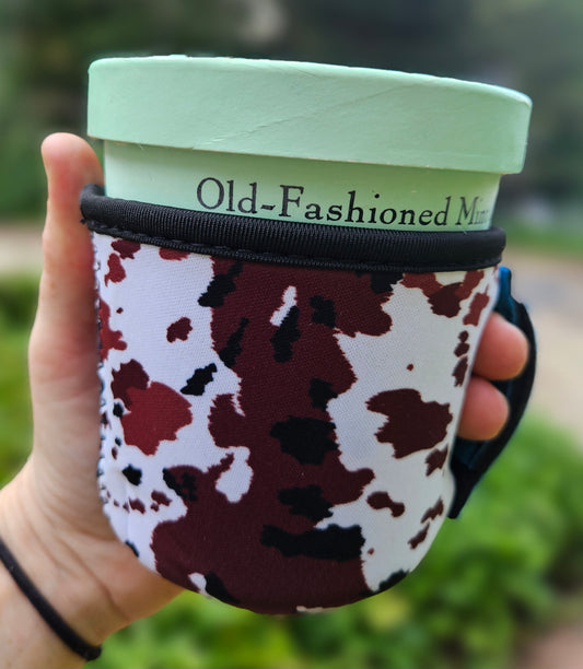 Cow Print Ice Cream Coozie