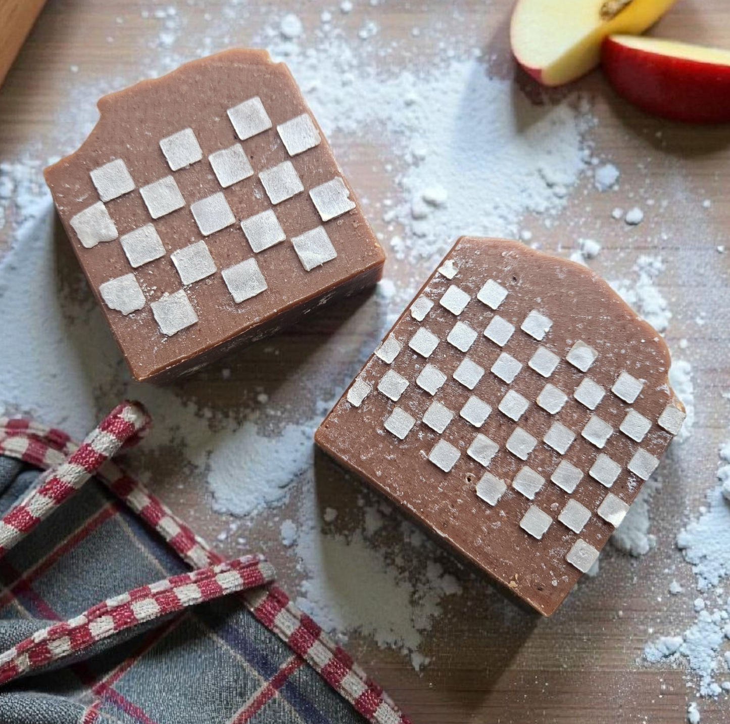 Gingham Apron (Apples and Cookies) - Cow Milk Soap