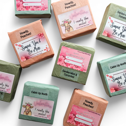 Cow & Goat Milk Soap - Limited Edition Valentine's Day Soap Packaging!