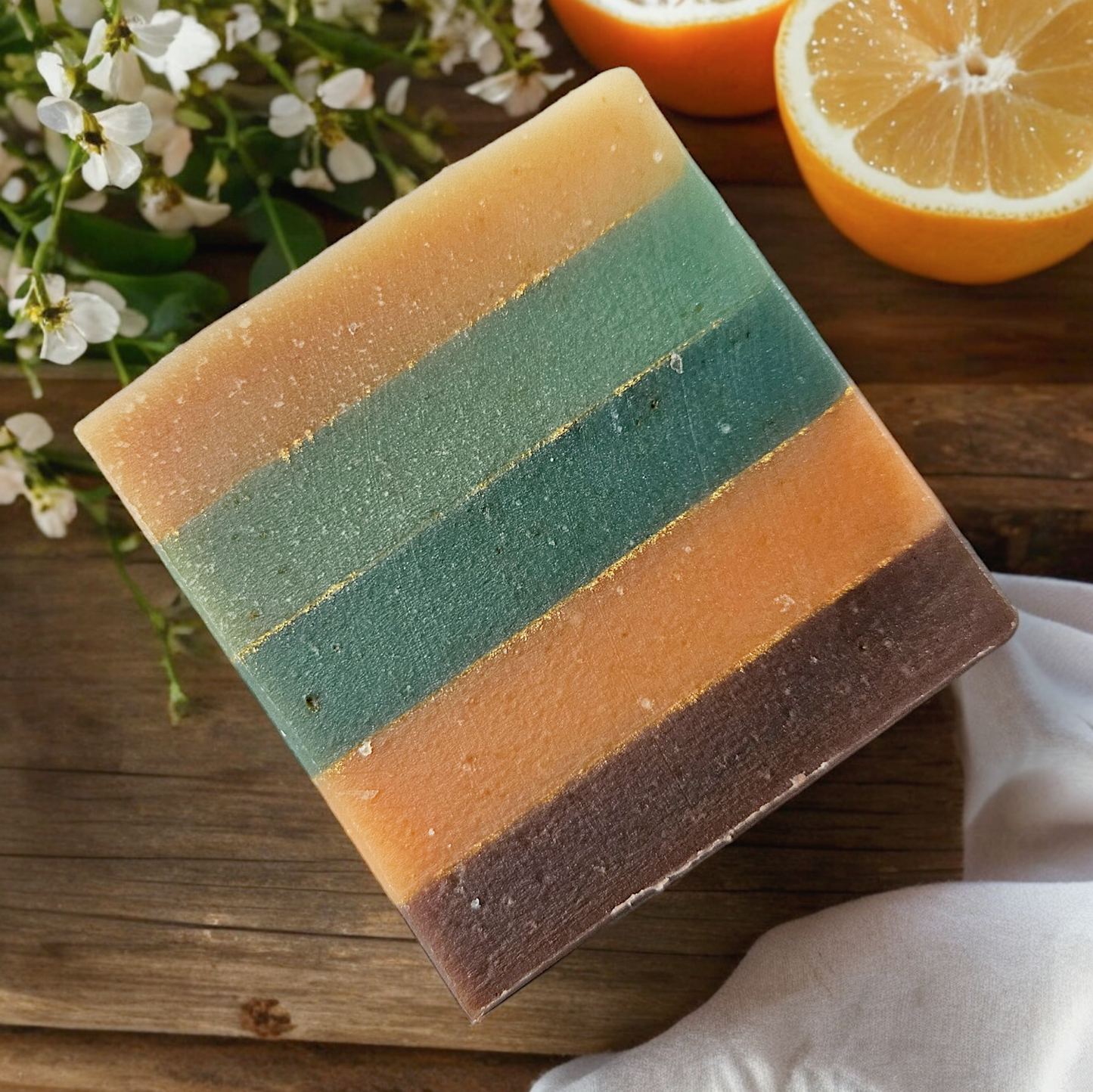 Sunset Serape (Citrus & Jasmine) - Cow and Goat Milk Soap