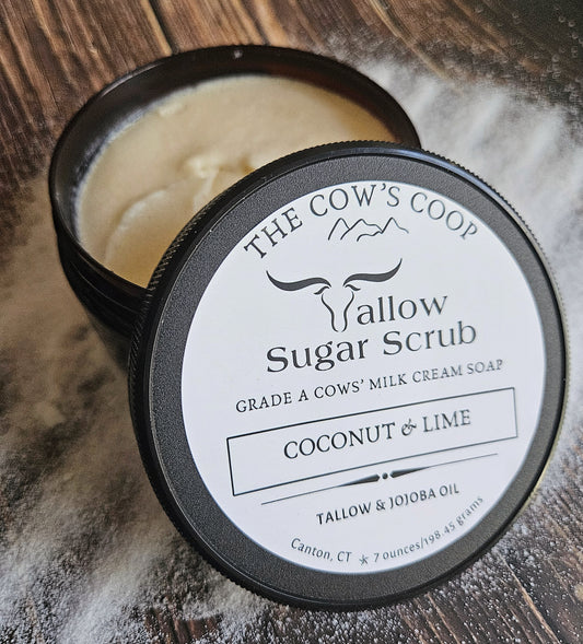 Handcrafted Cow Milk & Tallow Sugar Scrubs