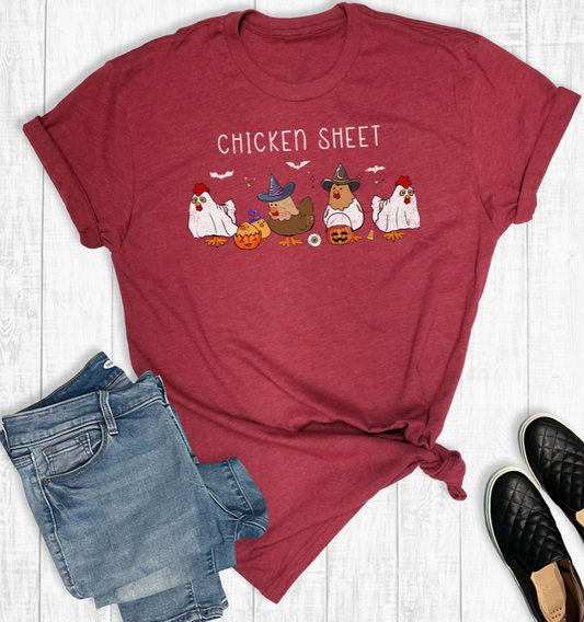 "Chicken Sheet" Ghost Chickens Graphic Tee