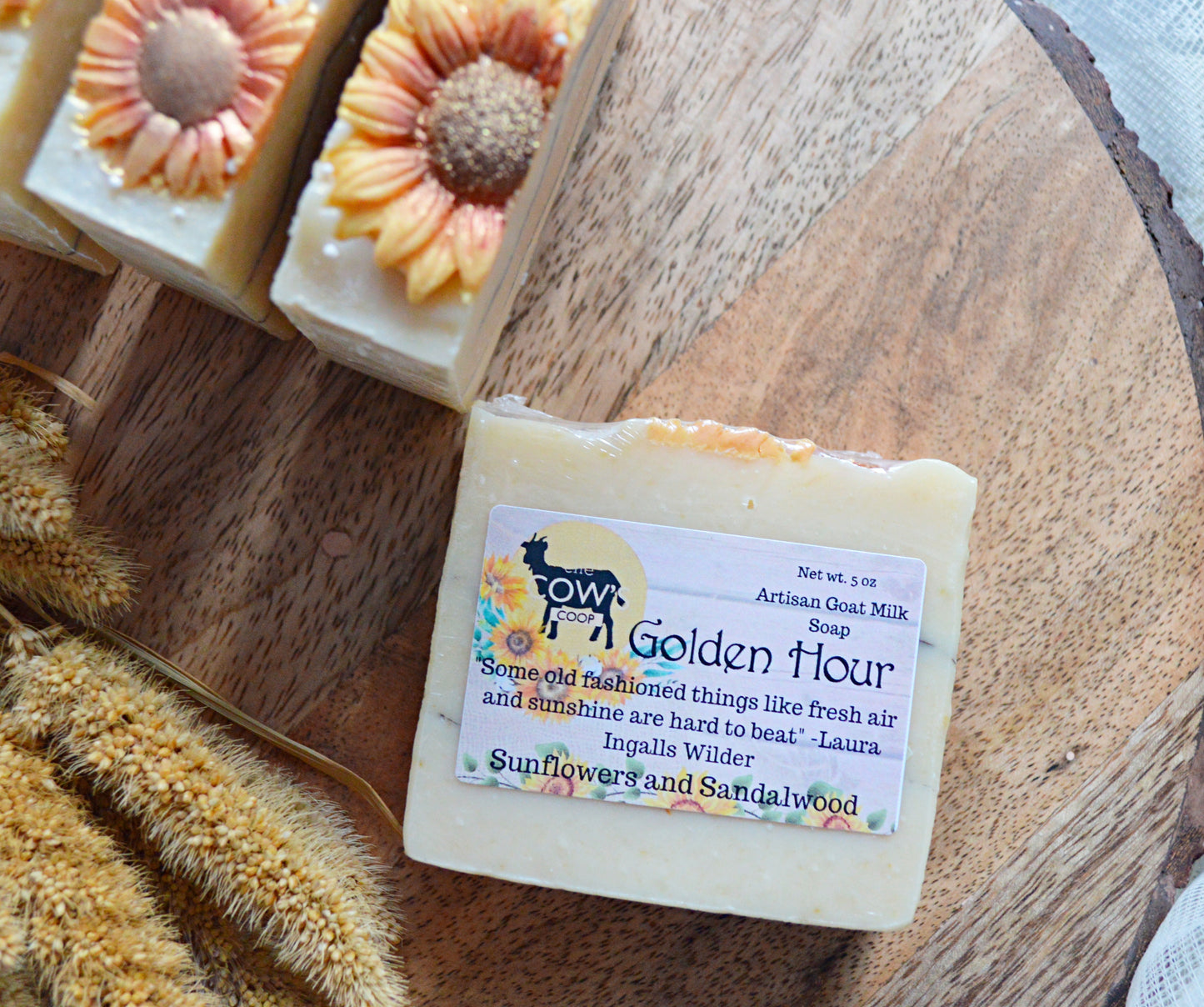 Golden Hour (Sunflowers and Sandalwood) - Goat Milk Soap
