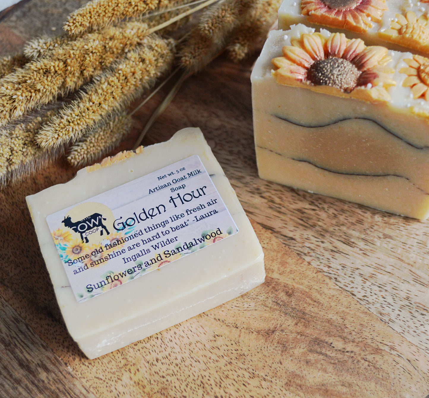 Golden Hour (Sunflowers and Sandalwood) - Goat Milk Soap