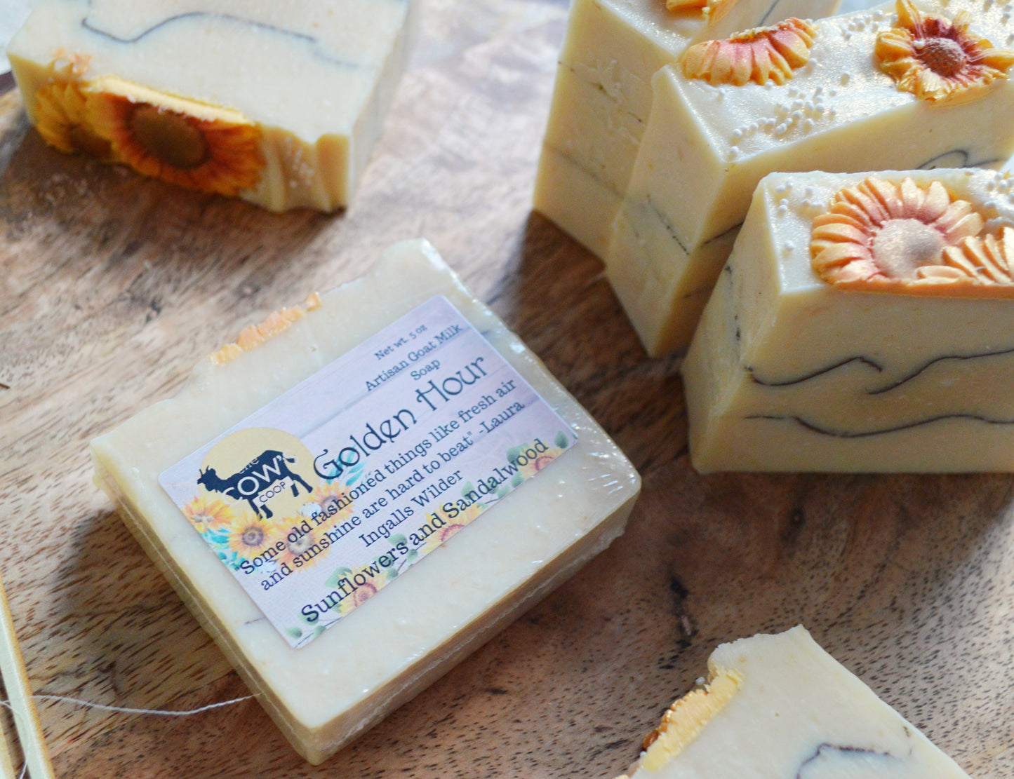 Golden Hour (Sunflowers and Sandalwood) - Goat Milk Soap